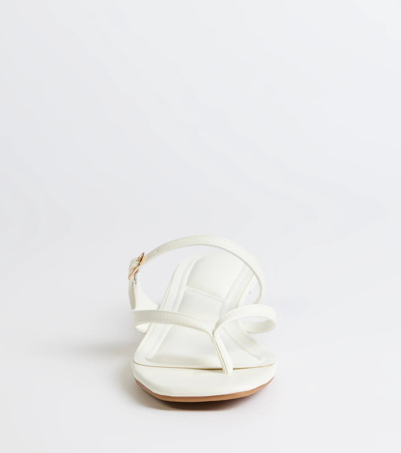 Chic Trend Thong Strap Kitten Heel Mules - Image 3