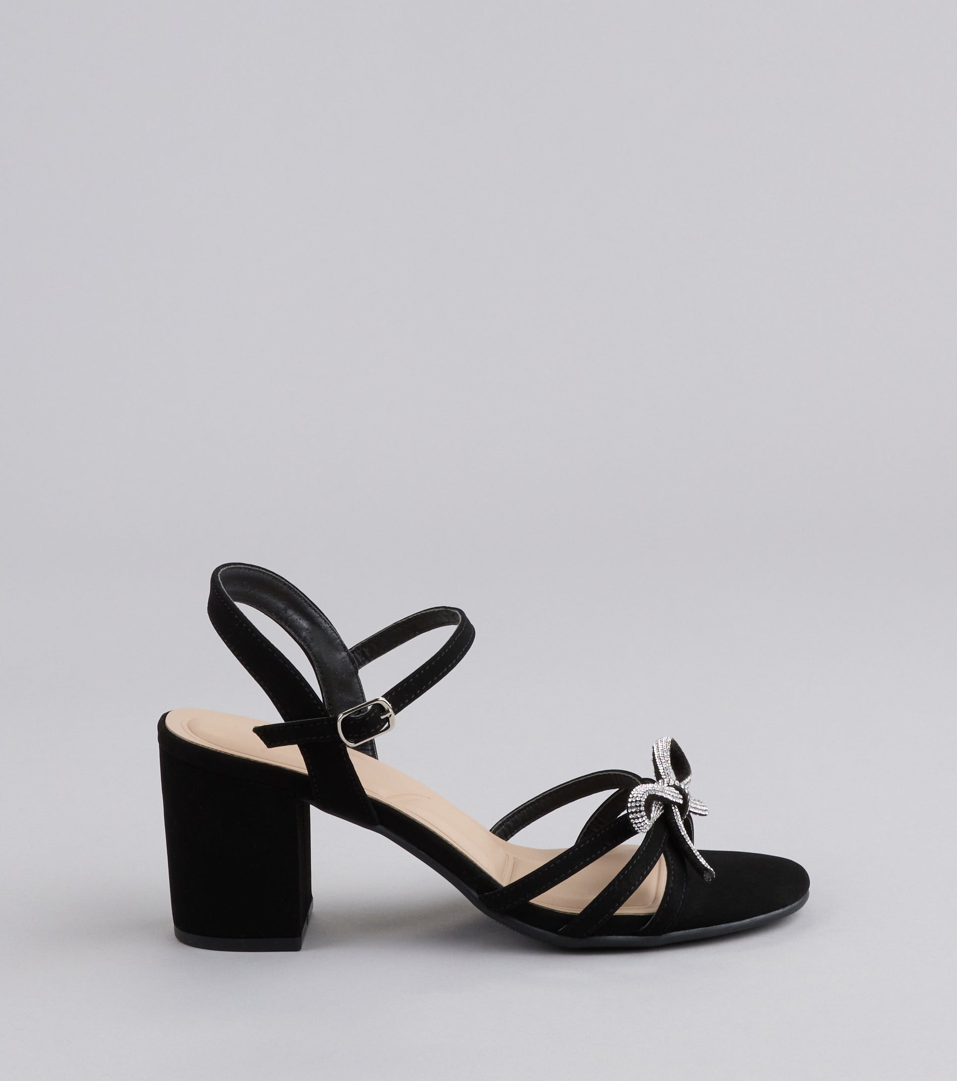 Glitter And Grace Rhinestone Bow Heels - Image 2