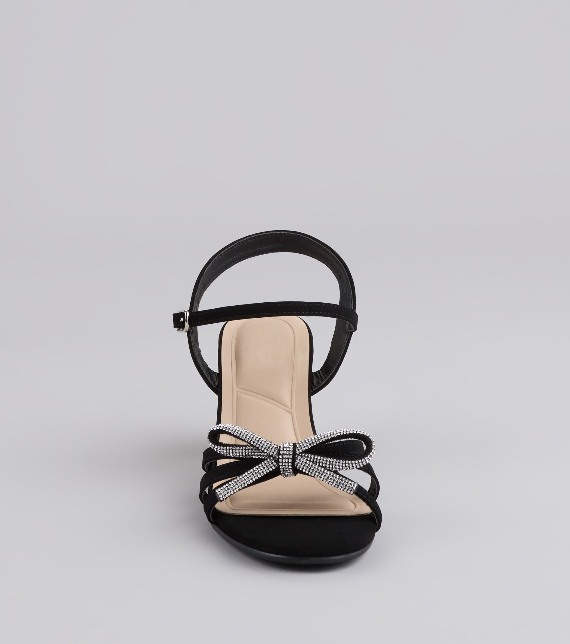 Glitter And Grace Rhinestone Bow Heels - Image 3