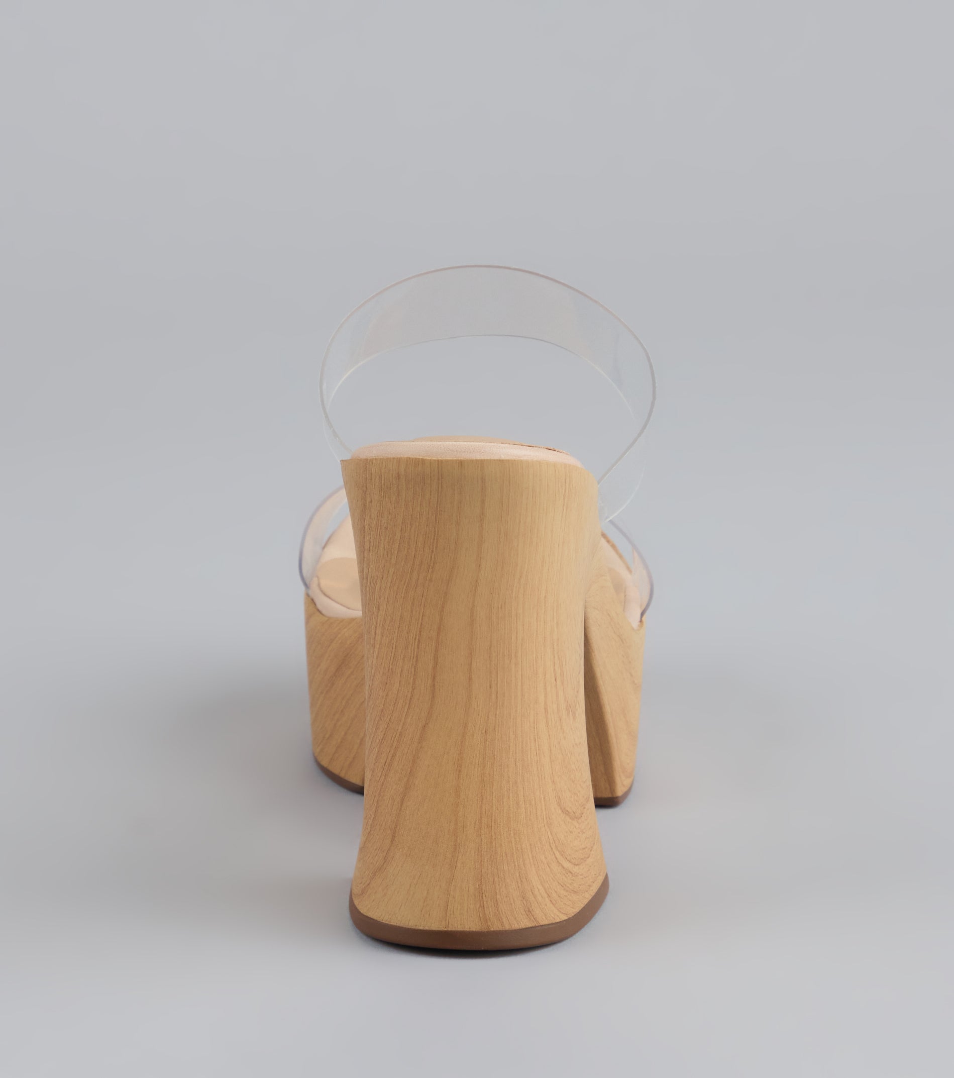 Walk Tall Clear Strap Platform Block Heels - Image 4