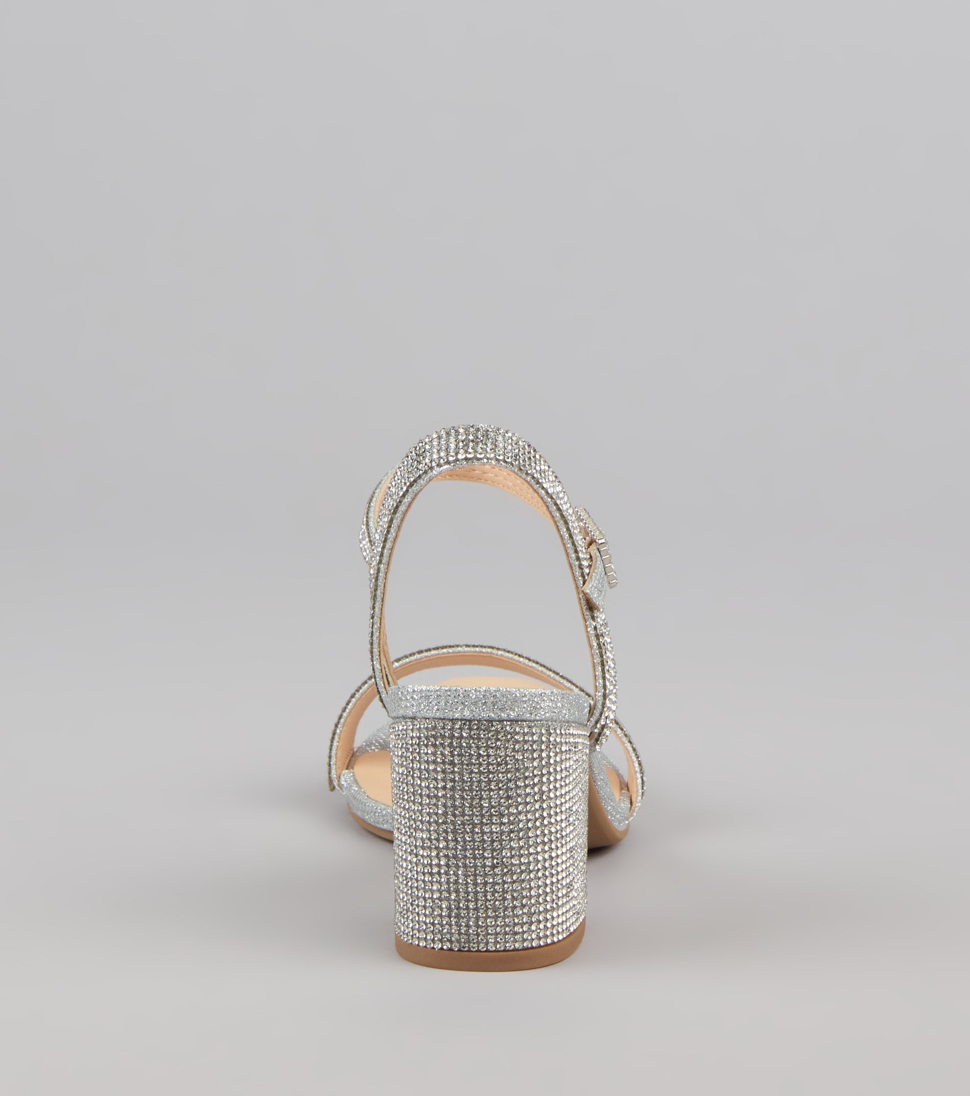 Step Into Sparkle Rhinestone Block Heels - Image 4