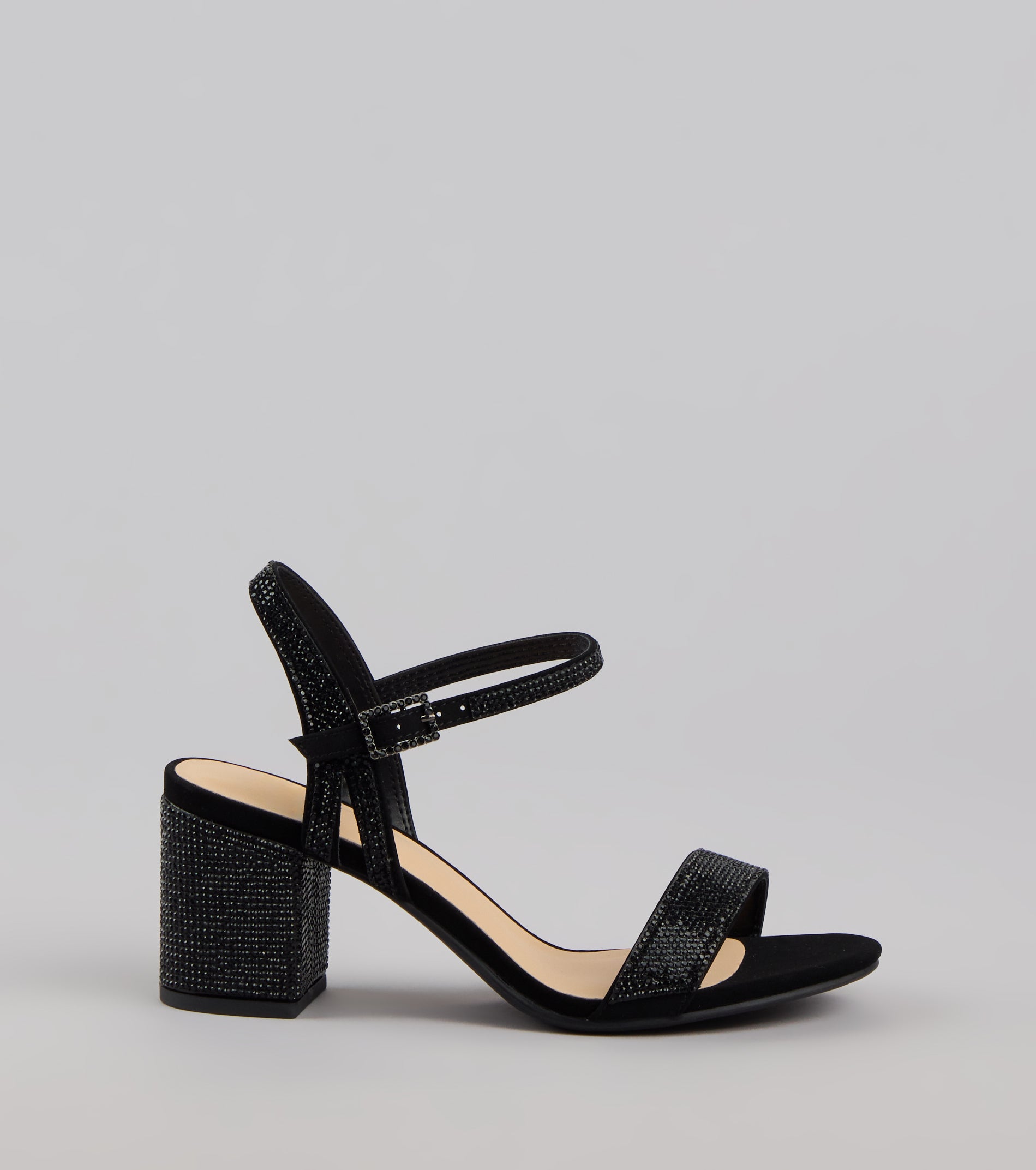 Disco Dreams Rhinestone Block Heels - Image 2