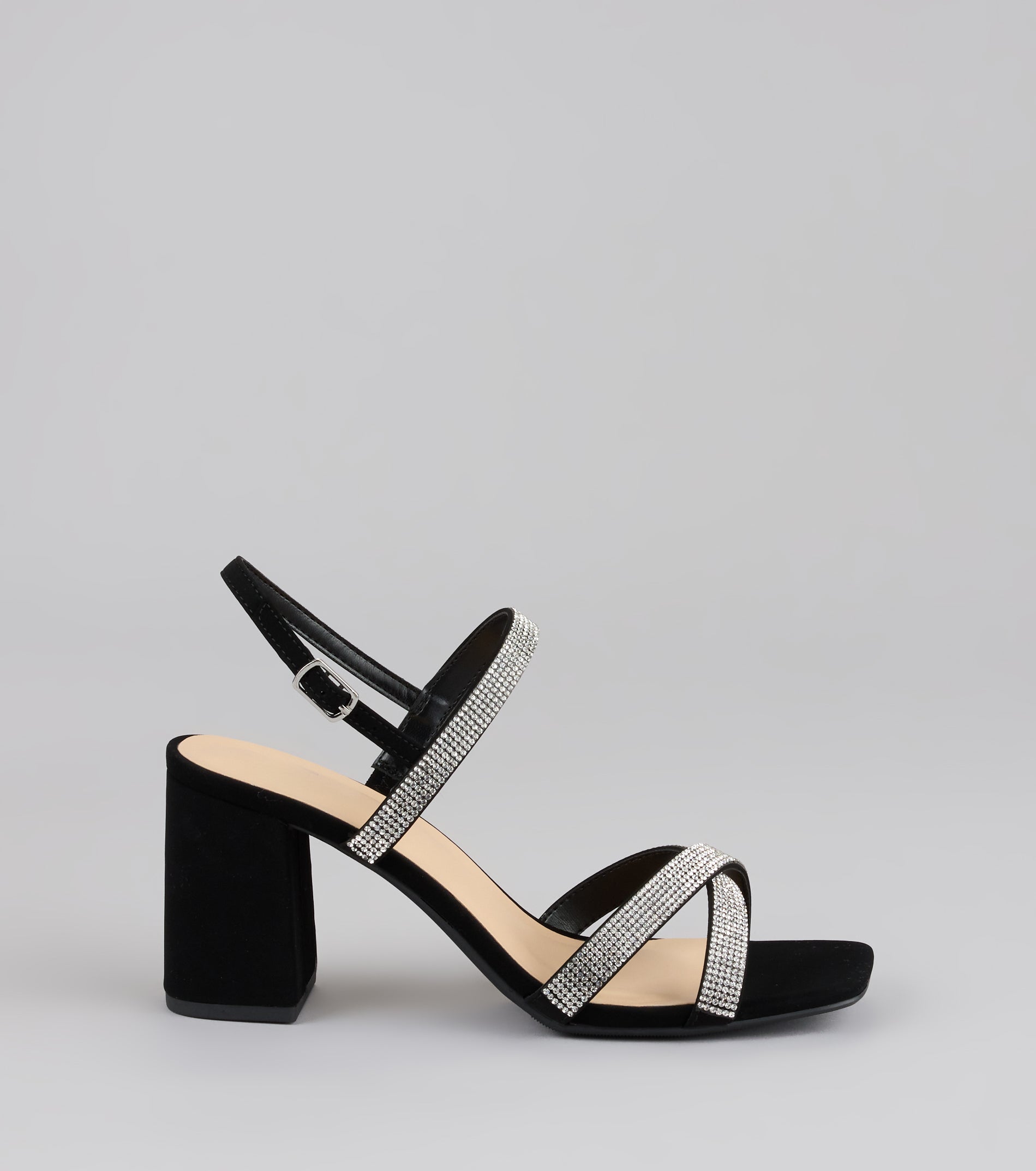 Night Luxe Rhinestone Block Heels - Image 2