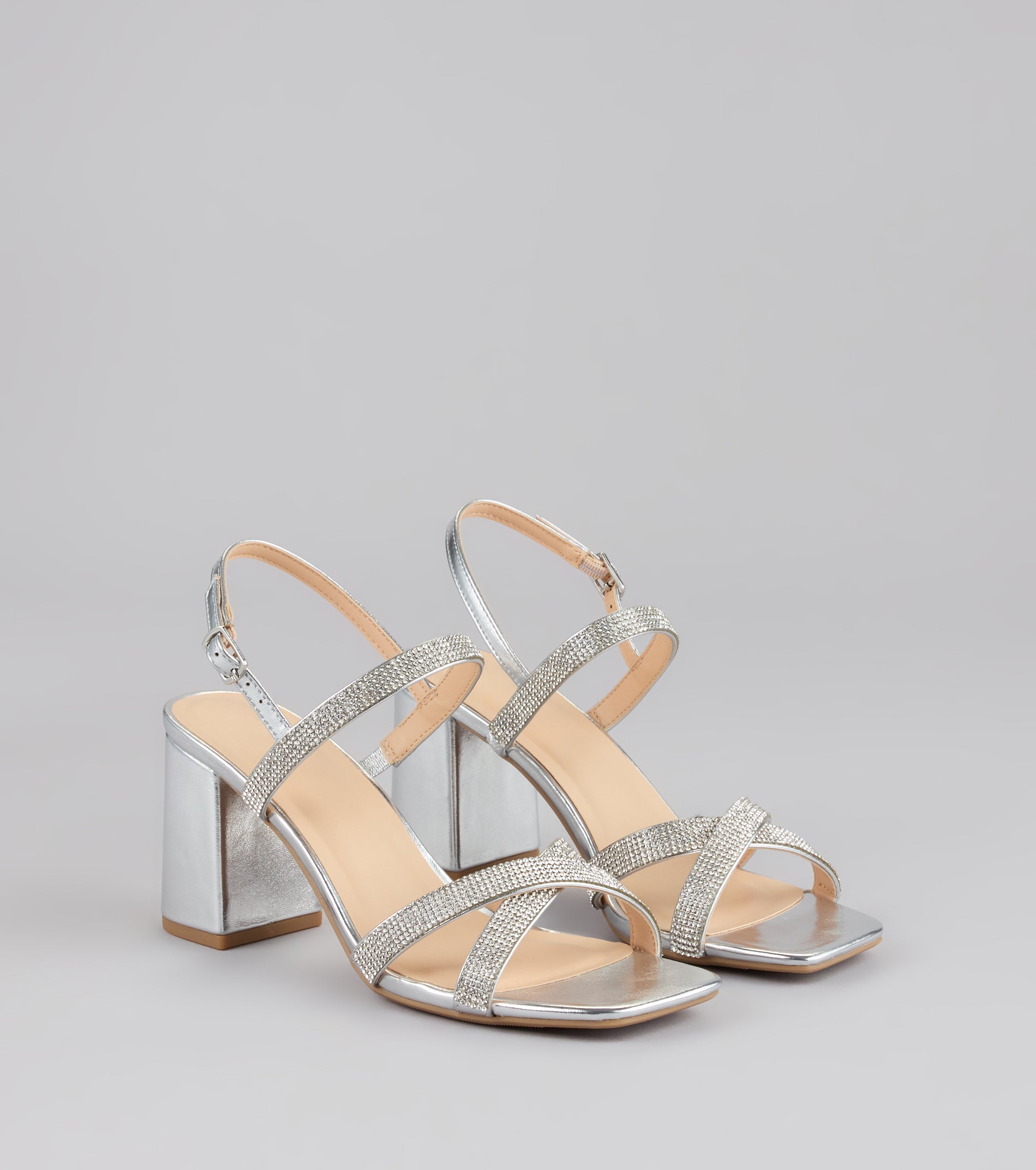 Night Luxe Rhinestone Block Heels - Image 9