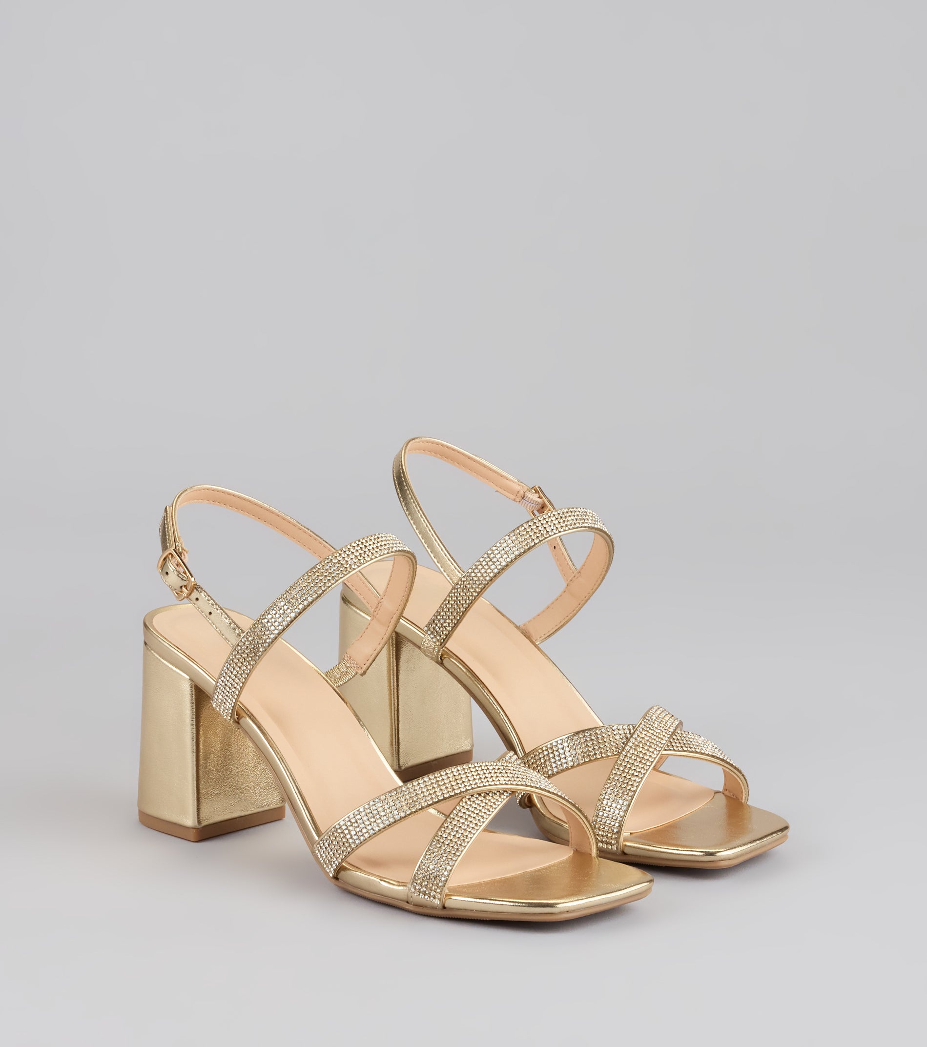 Night Luxe Rhinestone Block Heels - Image 5