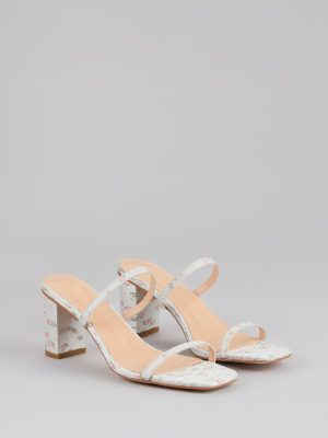 Picnic Chic Floral Strappy Mules