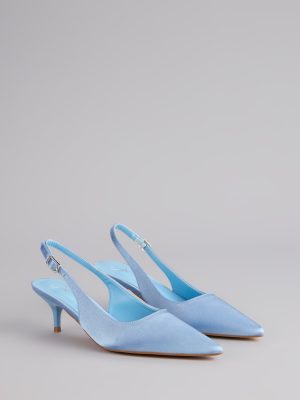 Princess Calling Satin Slingback Heels