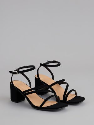 Steppin' Out Strappy Wide Fit Block Heels