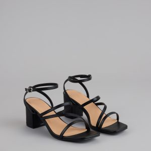 Sleek Steps Strappy Wide Fit Block Heels