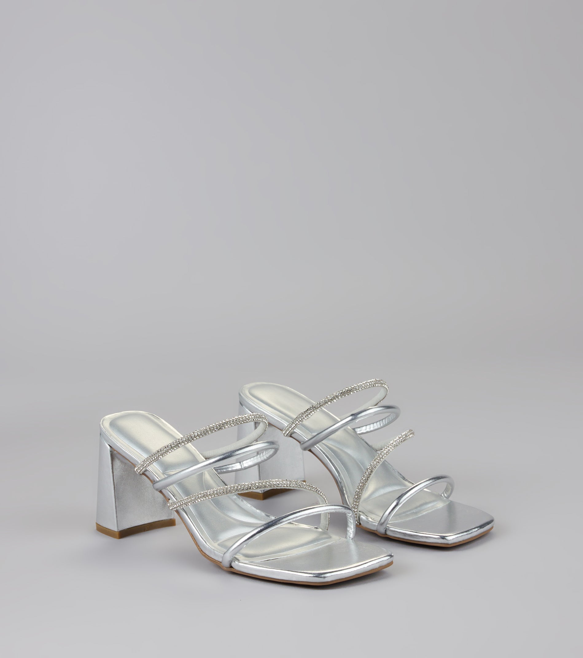 Strut In Style Rhinestone Block Heels - Image 10