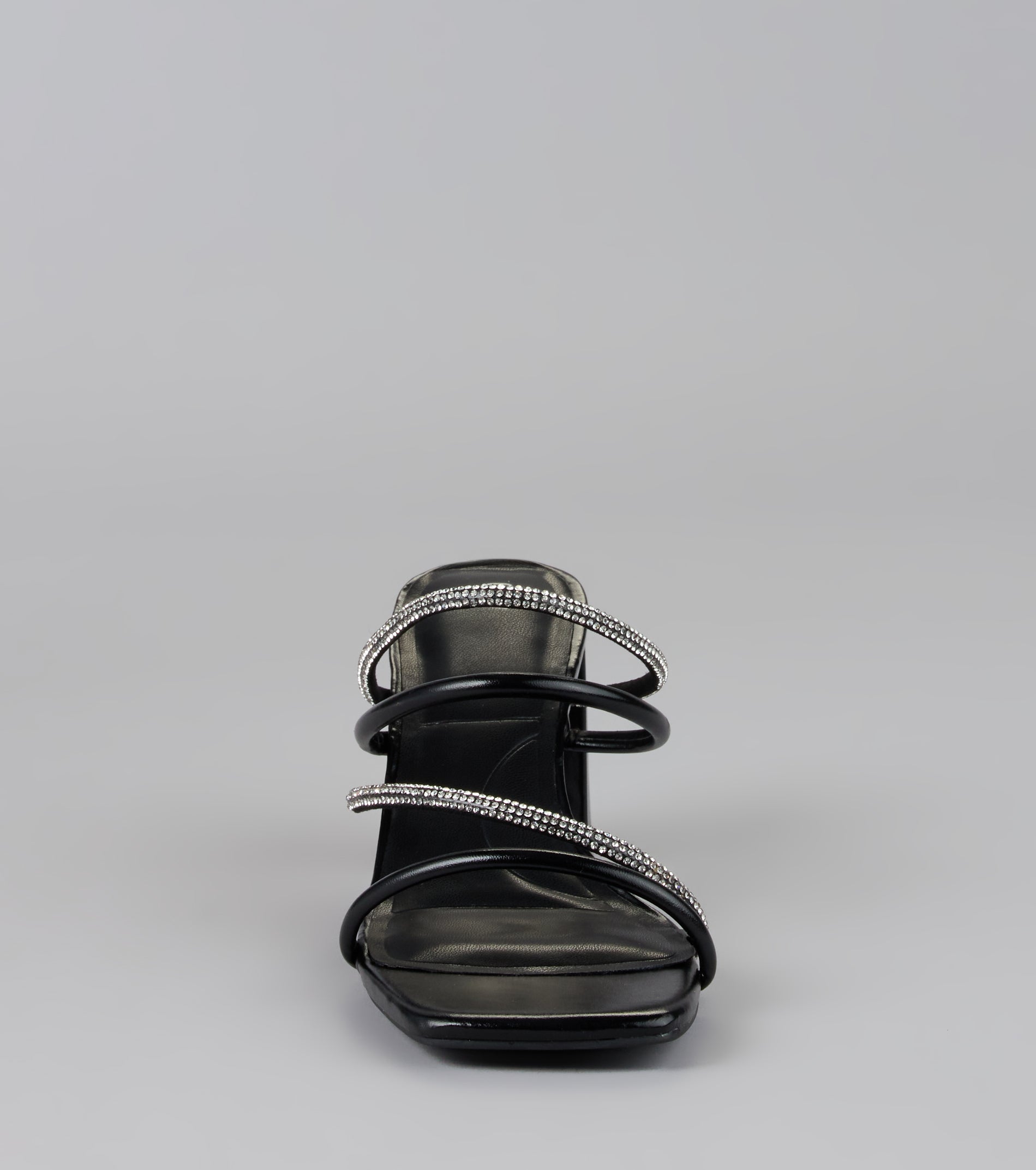 Strut In Style Rhinestone Block Heels - Image 8