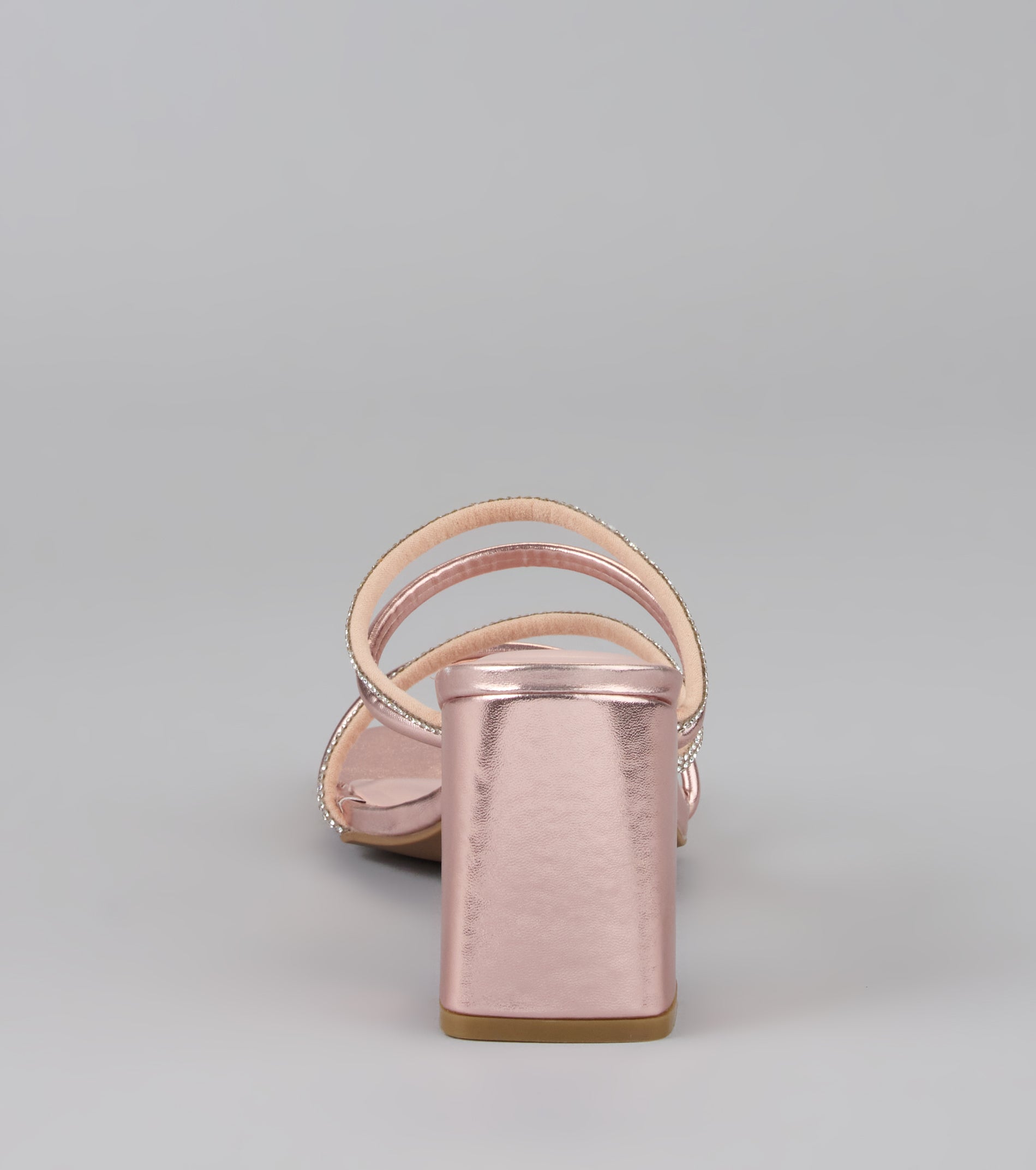 Strut In Style Rhinestone Block Heels - Image 2