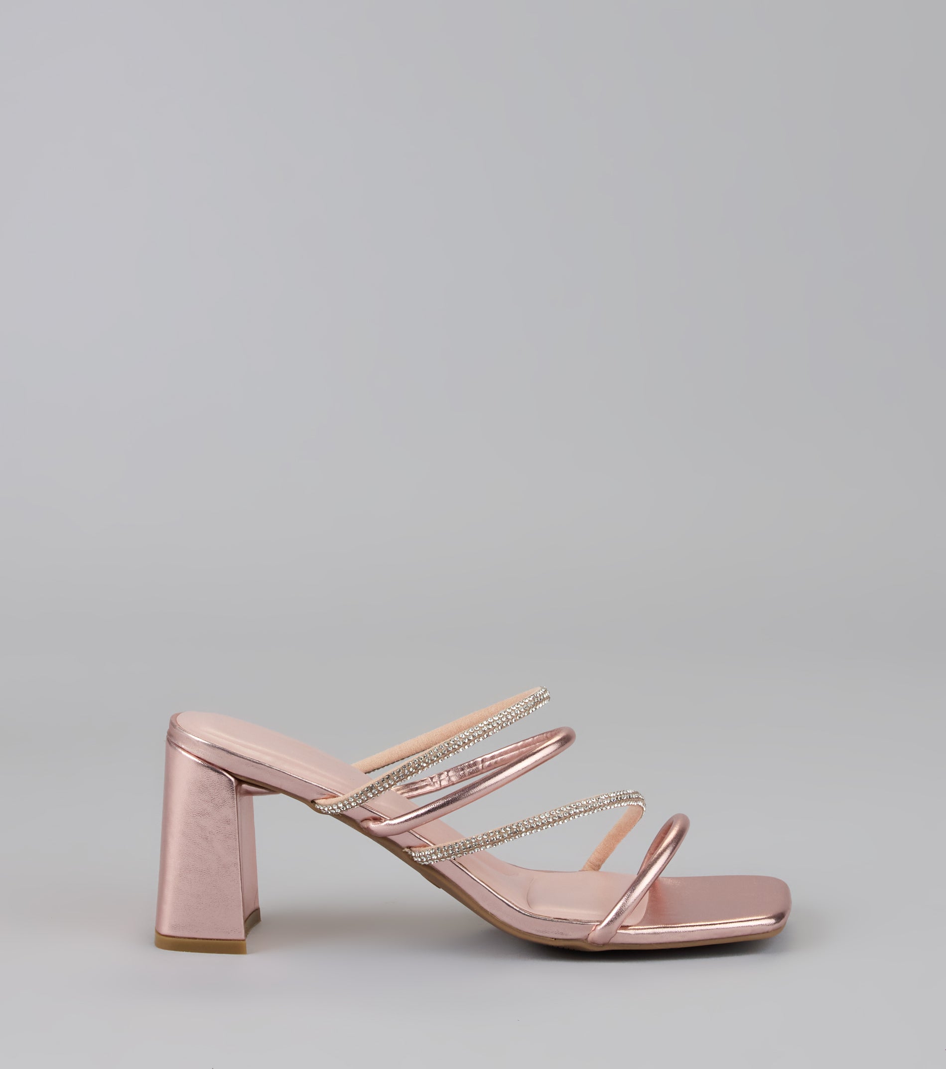 Strut In Style Rhinestone Block Heels - Image 3