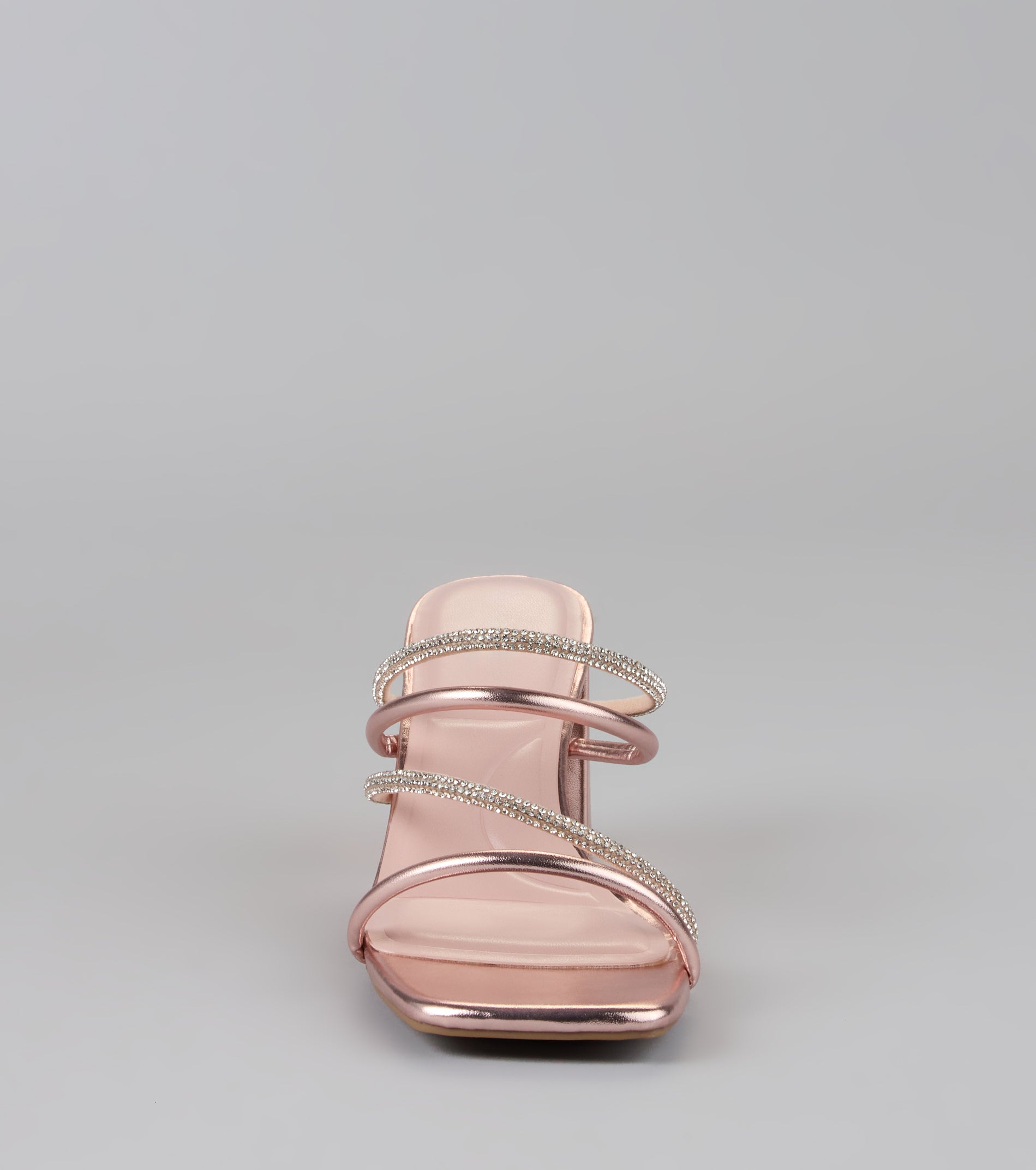 Strut In Style Rhinestone Block Heels - Image 4