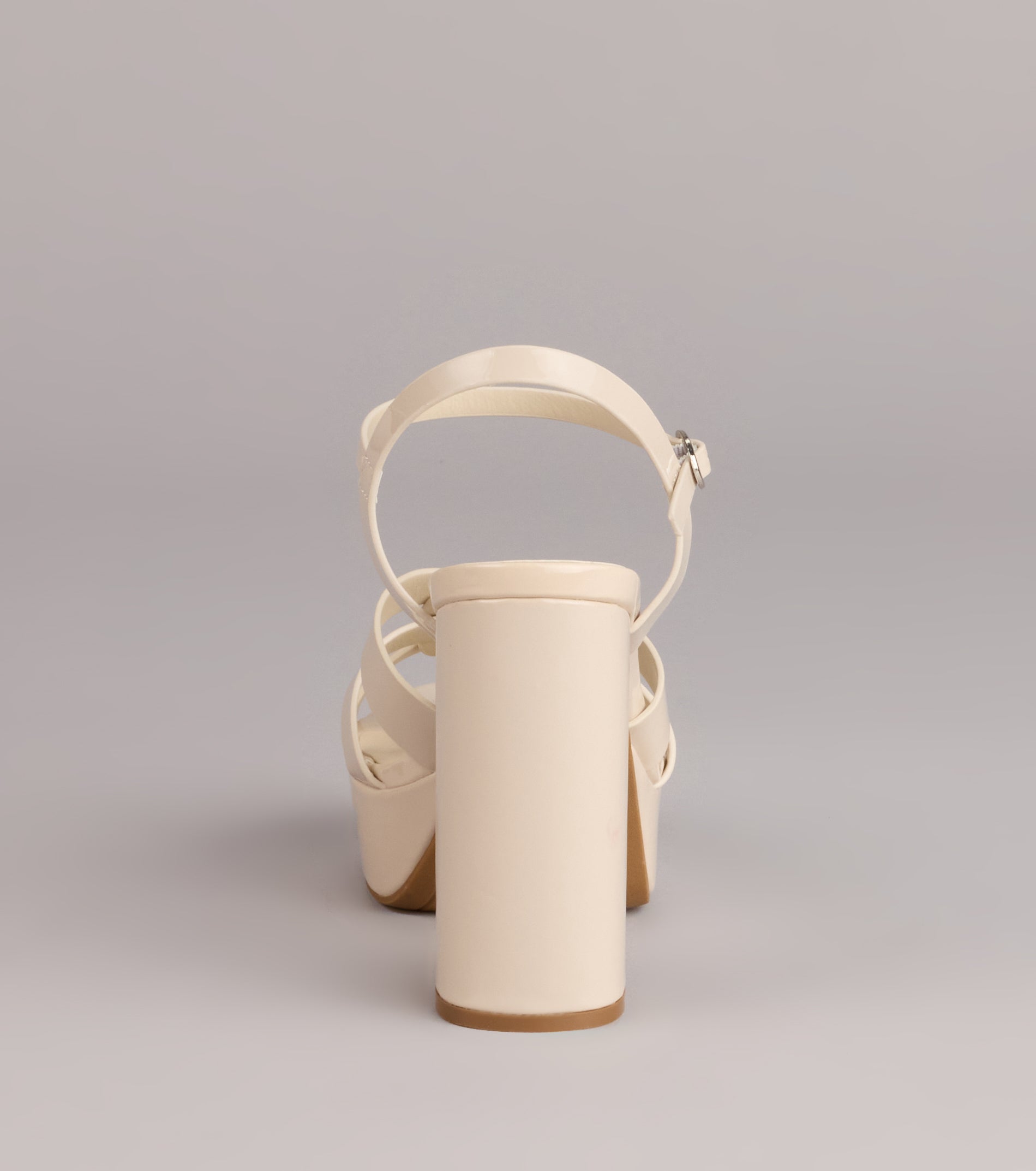 Glossed Up Patent Strappy Platform Heels - Image 8