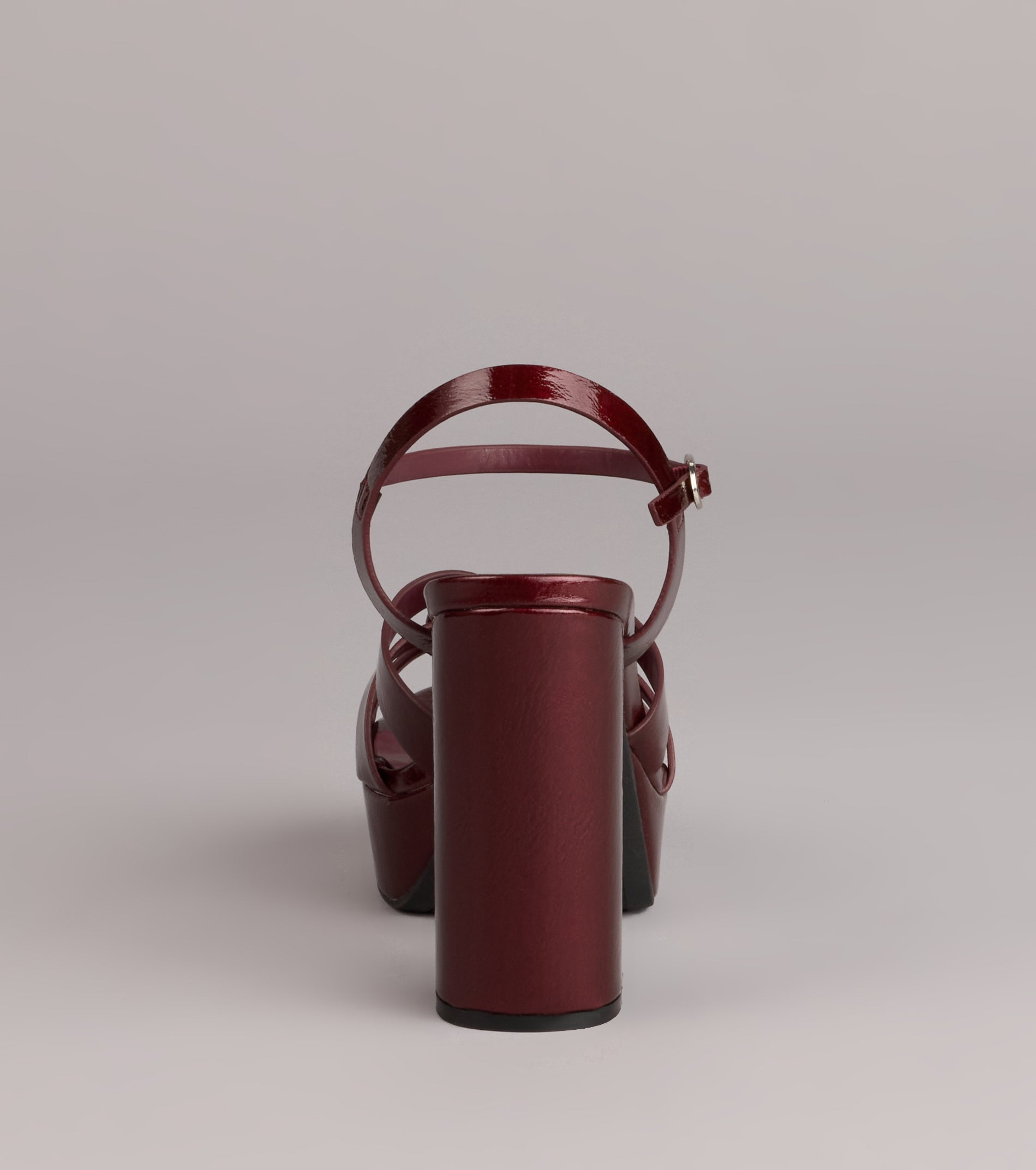 Glossed Up Patent Strappy Platform Heels - Image 4