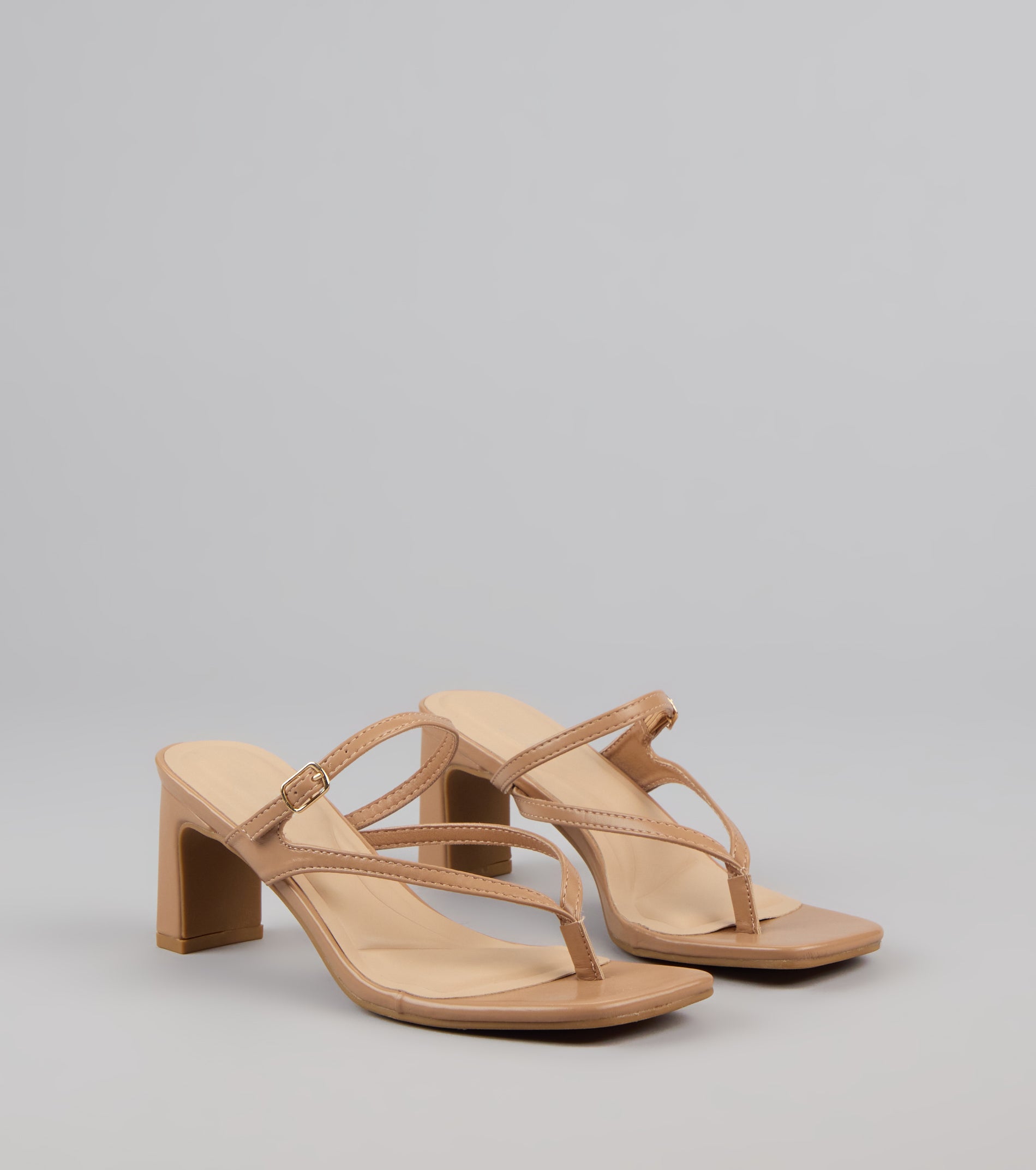 Strap In Thong Buckle Mules - Image 5