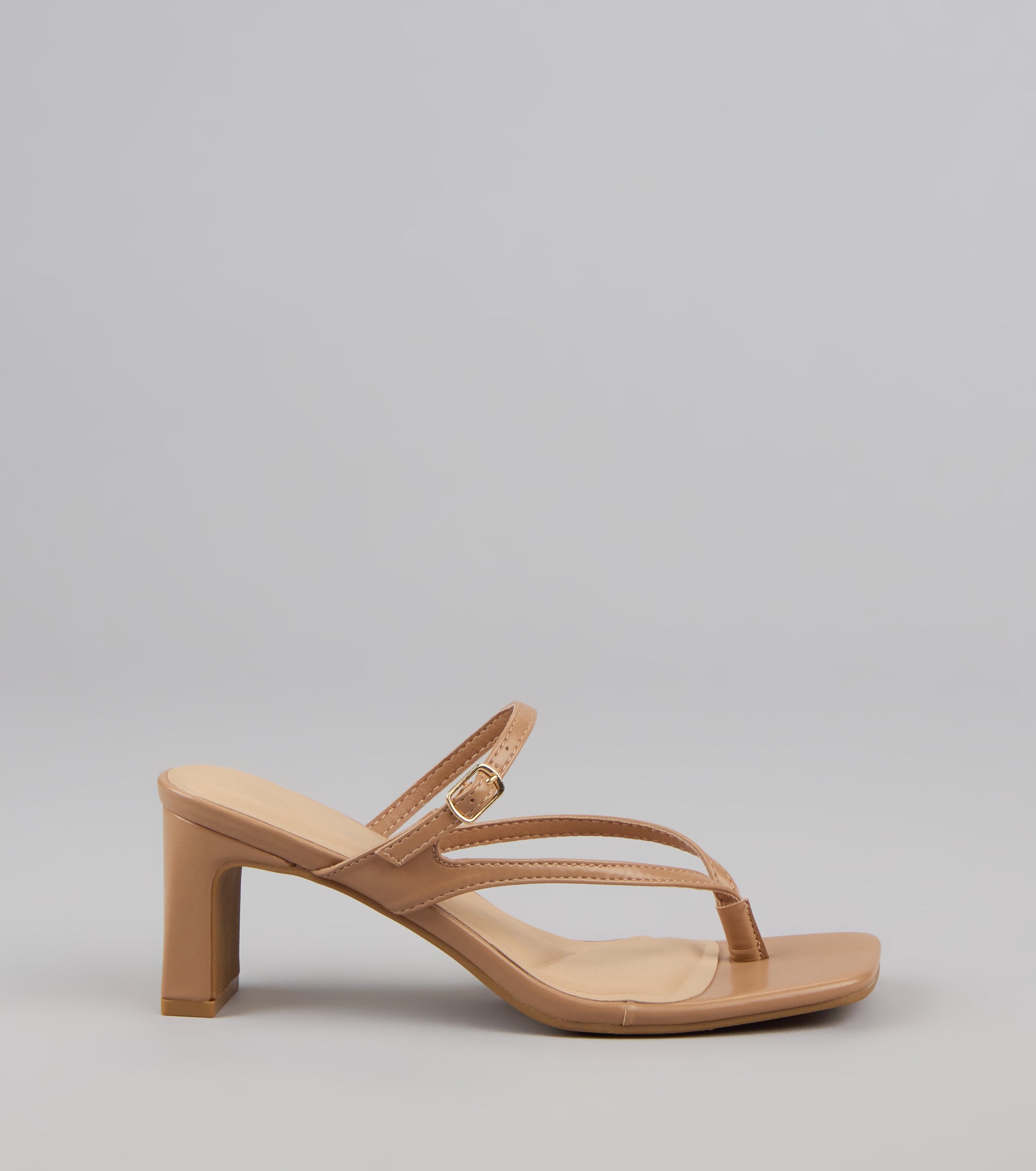 Strap In Thong Buckle Mules - Image 6