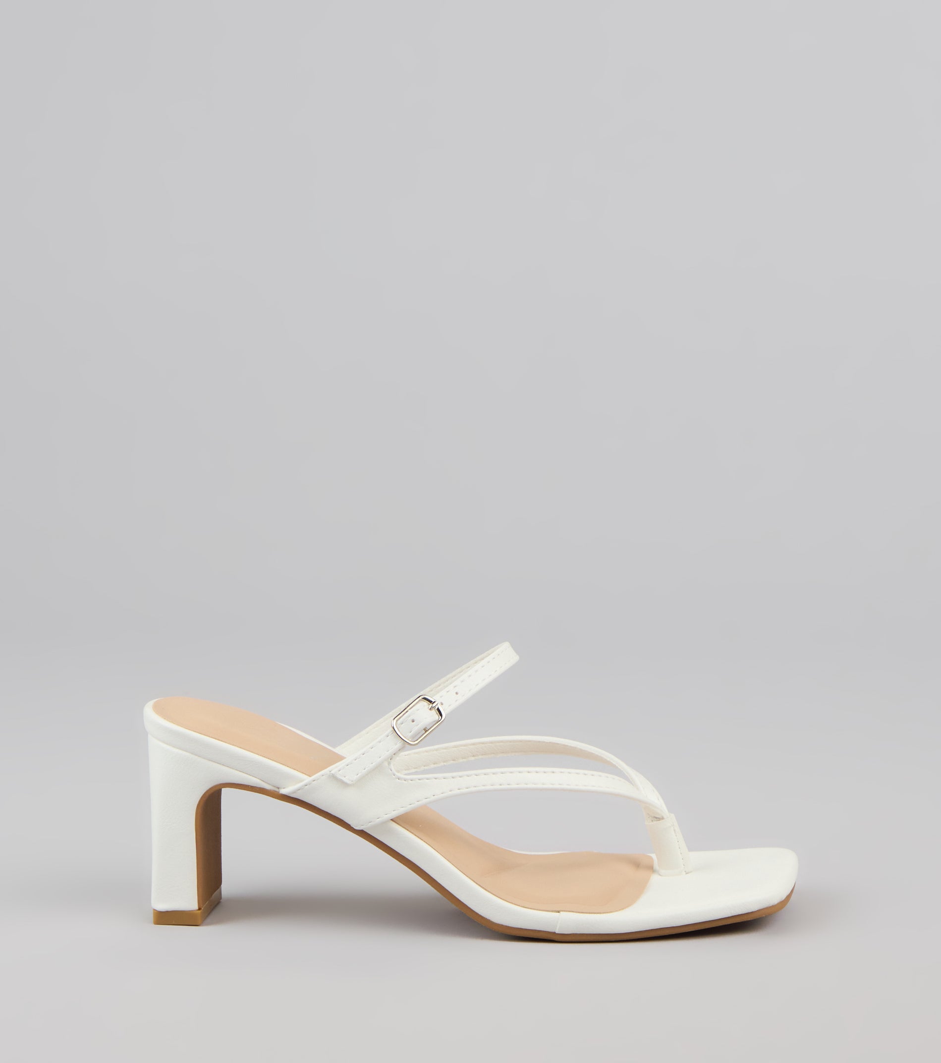 Strap In Thong Buckle Mules - Image 2