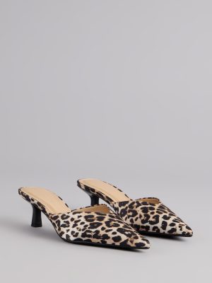 Sassy Steps Leopard Kitten Mules