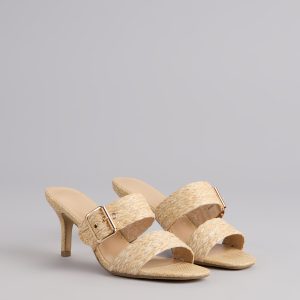 Sun Chaser Stiletto Buckle Mules