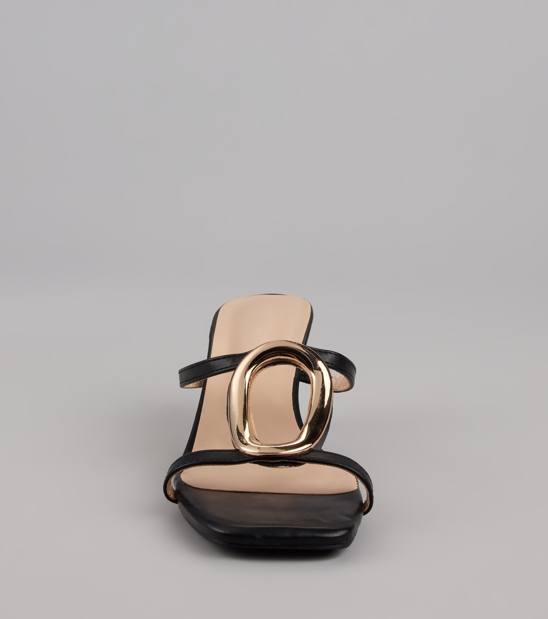 Sassy Sleek Square Toe Kitten Heels - Image 3