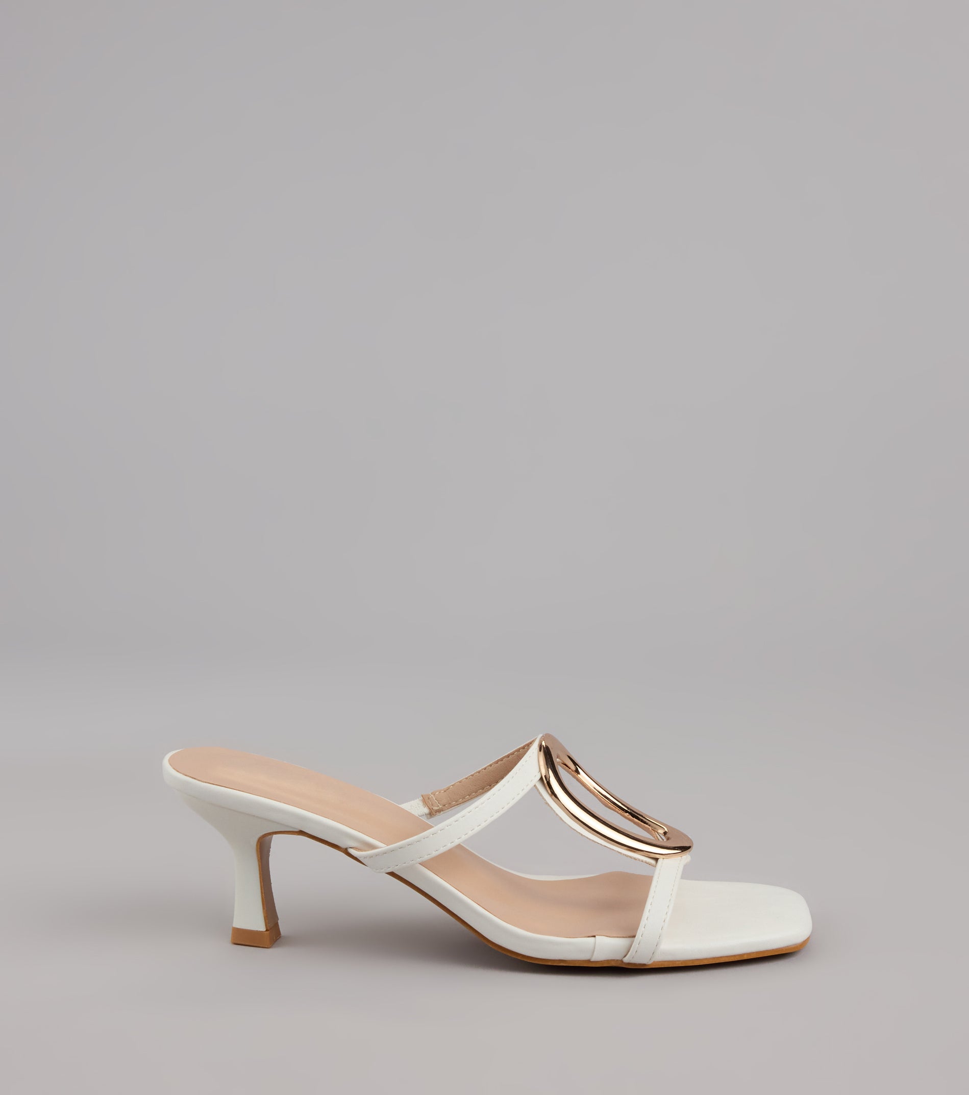 Sassy Sleek Square Toe Kitten Heels - Image 6