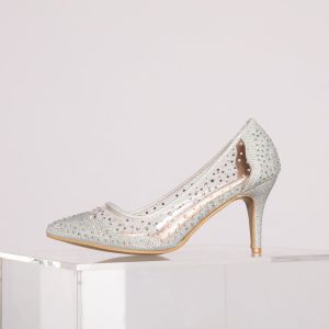 Glitzy And Glamorous Glitter Mesh Pumps