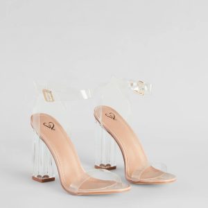 Clearly On Trend Lucite Block Heels