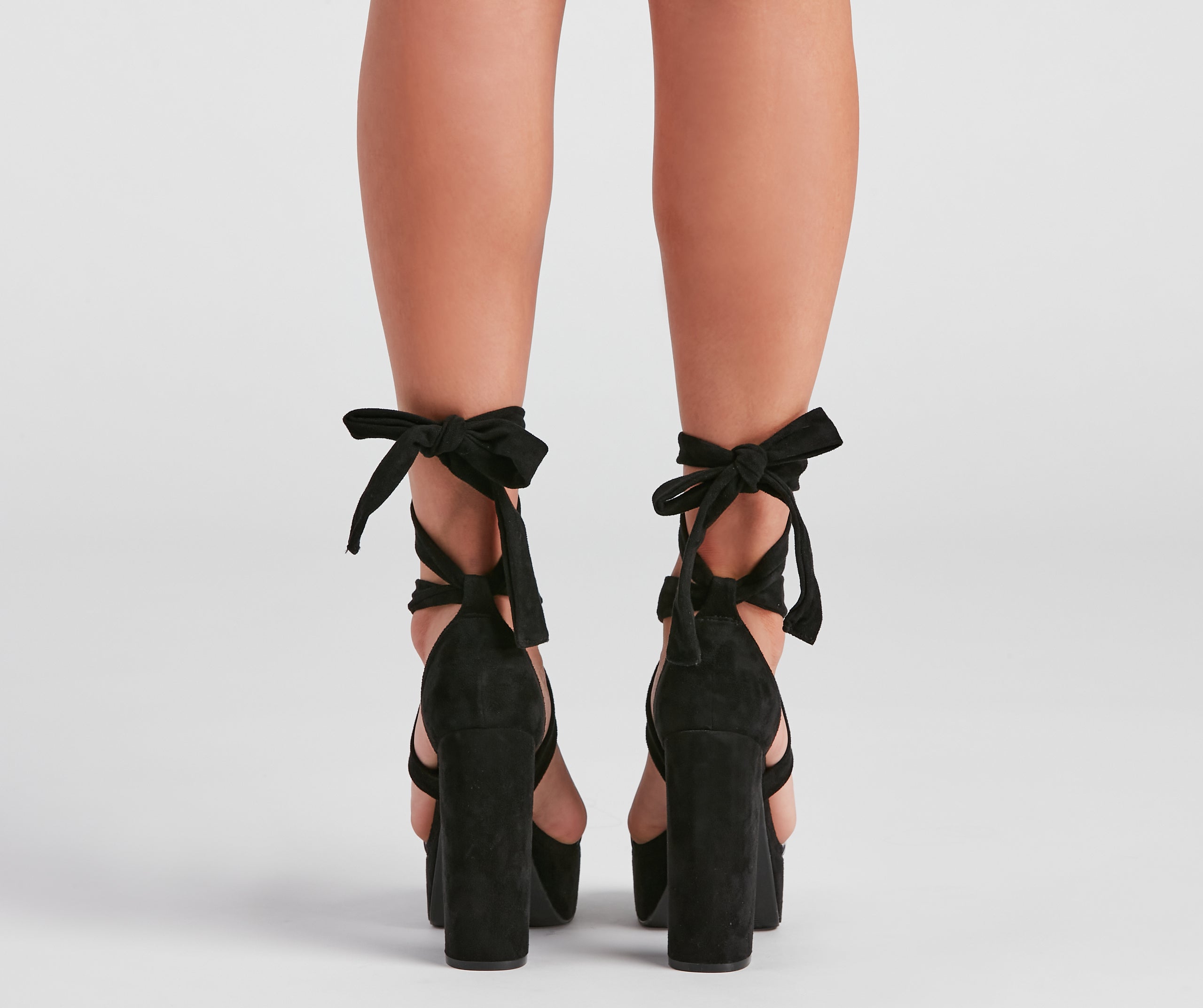 Fashionista Walkin' Lace-Up Platform Heels - Image 2