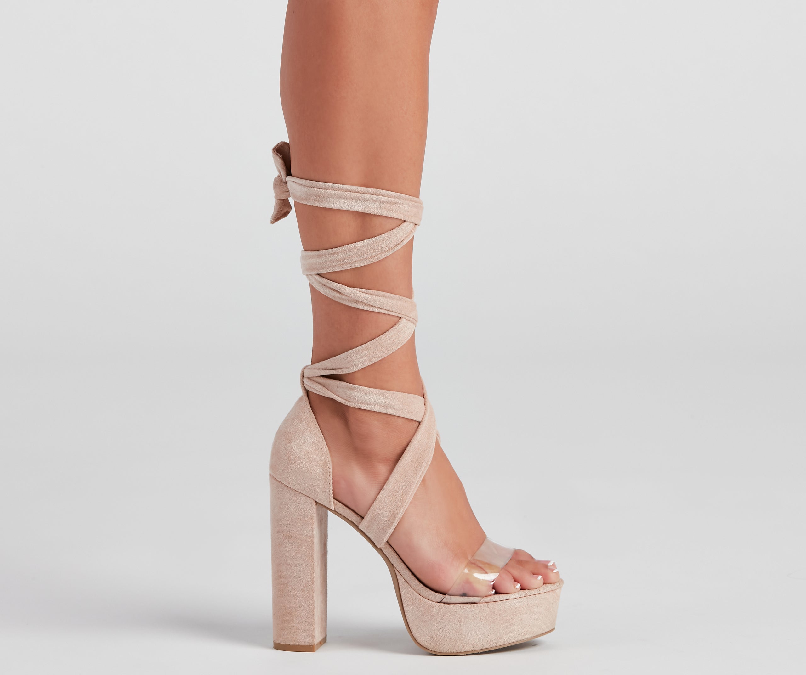 Fashionista Walkin' Lace-Up Platform Heels - Image 8