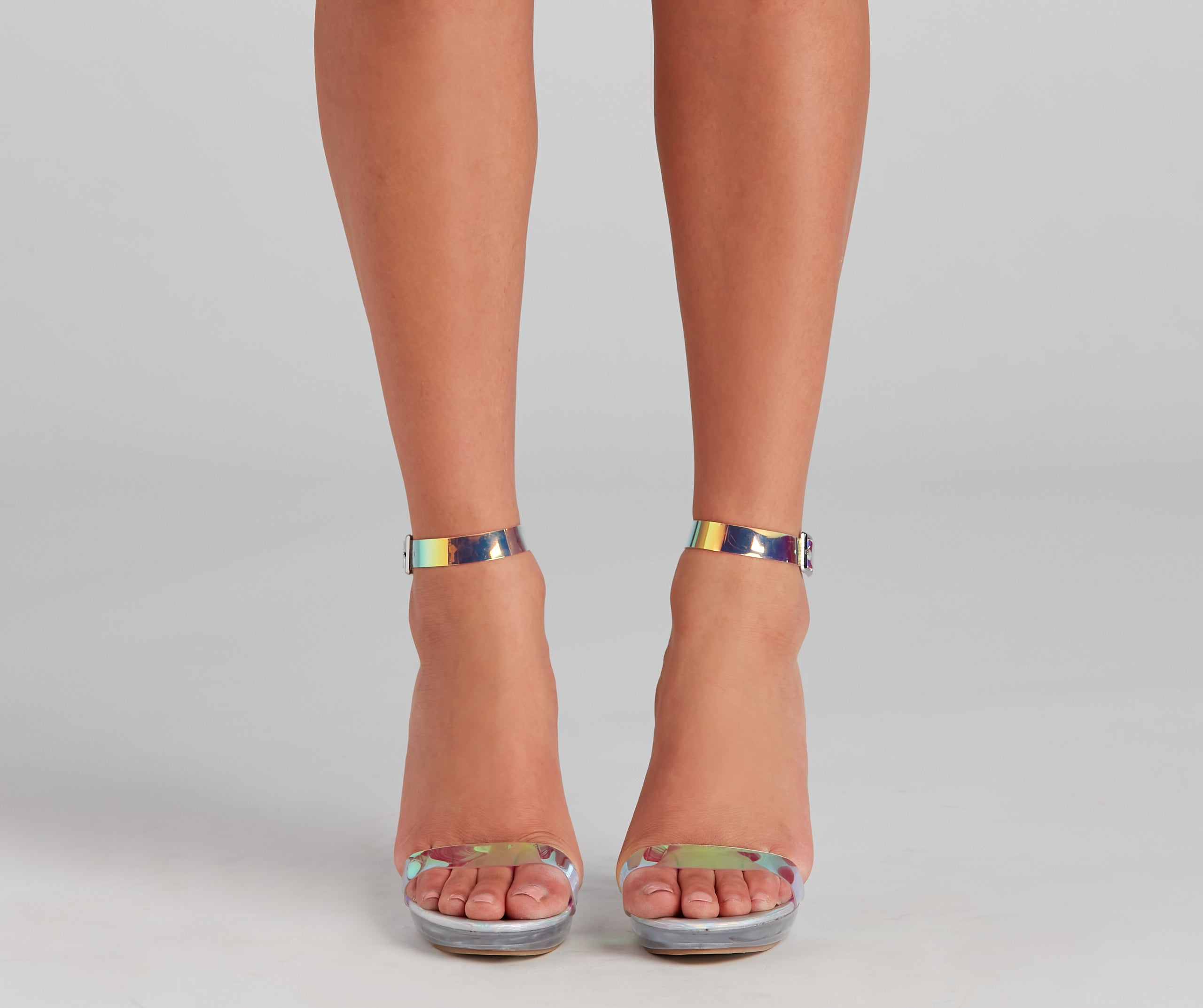 Mirror. Mirror PVC Strap Lucite Heels - Image 3