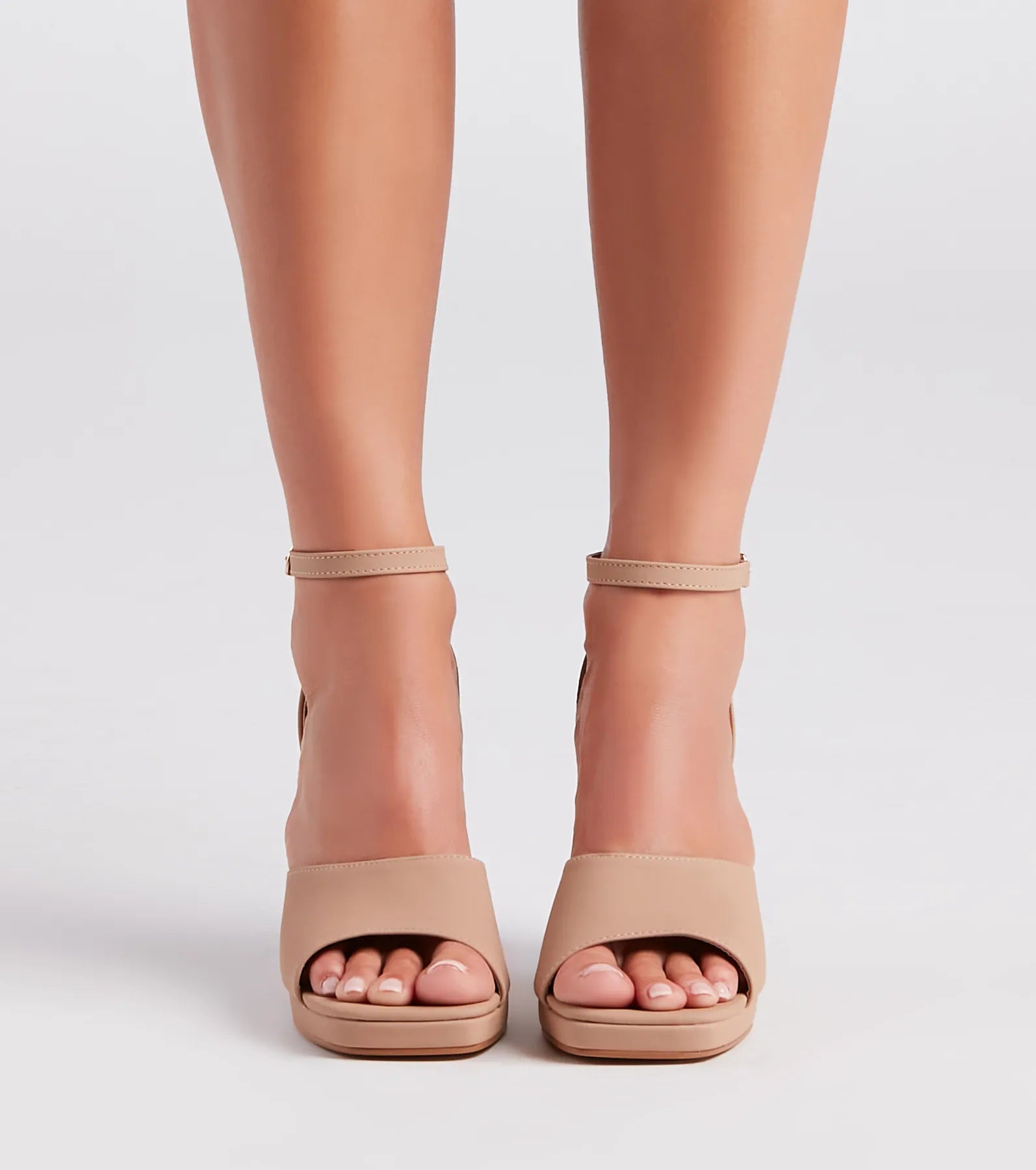 On Trend Nubuck Square Toe Heels - Image 6