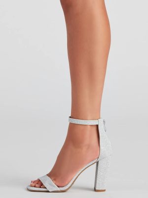 Step Out And Sparkle Glitter Heels