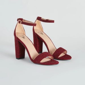 So Spectacular Glitter Block Heels