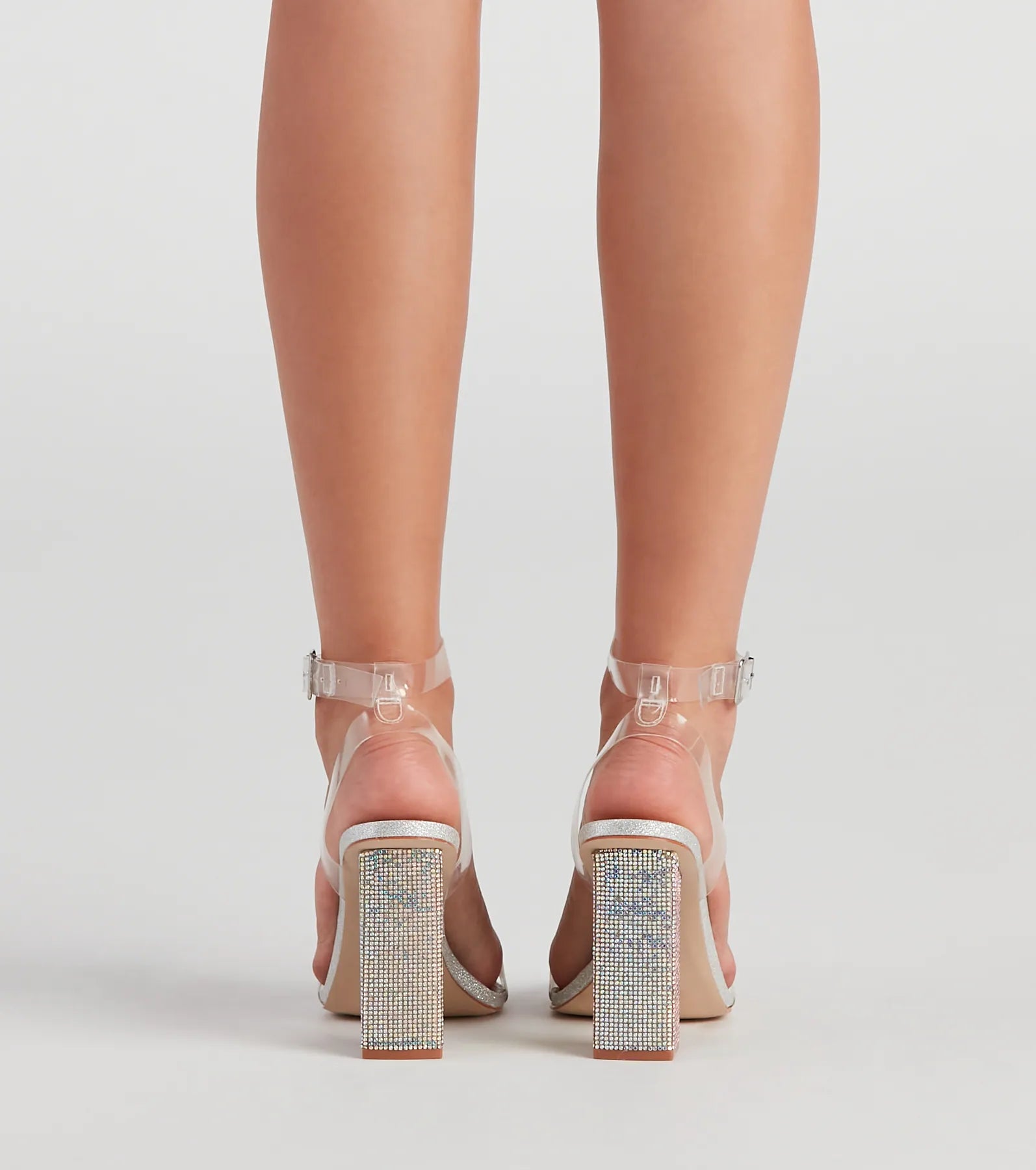 Night Shine Glitter Block Heels - Image 4