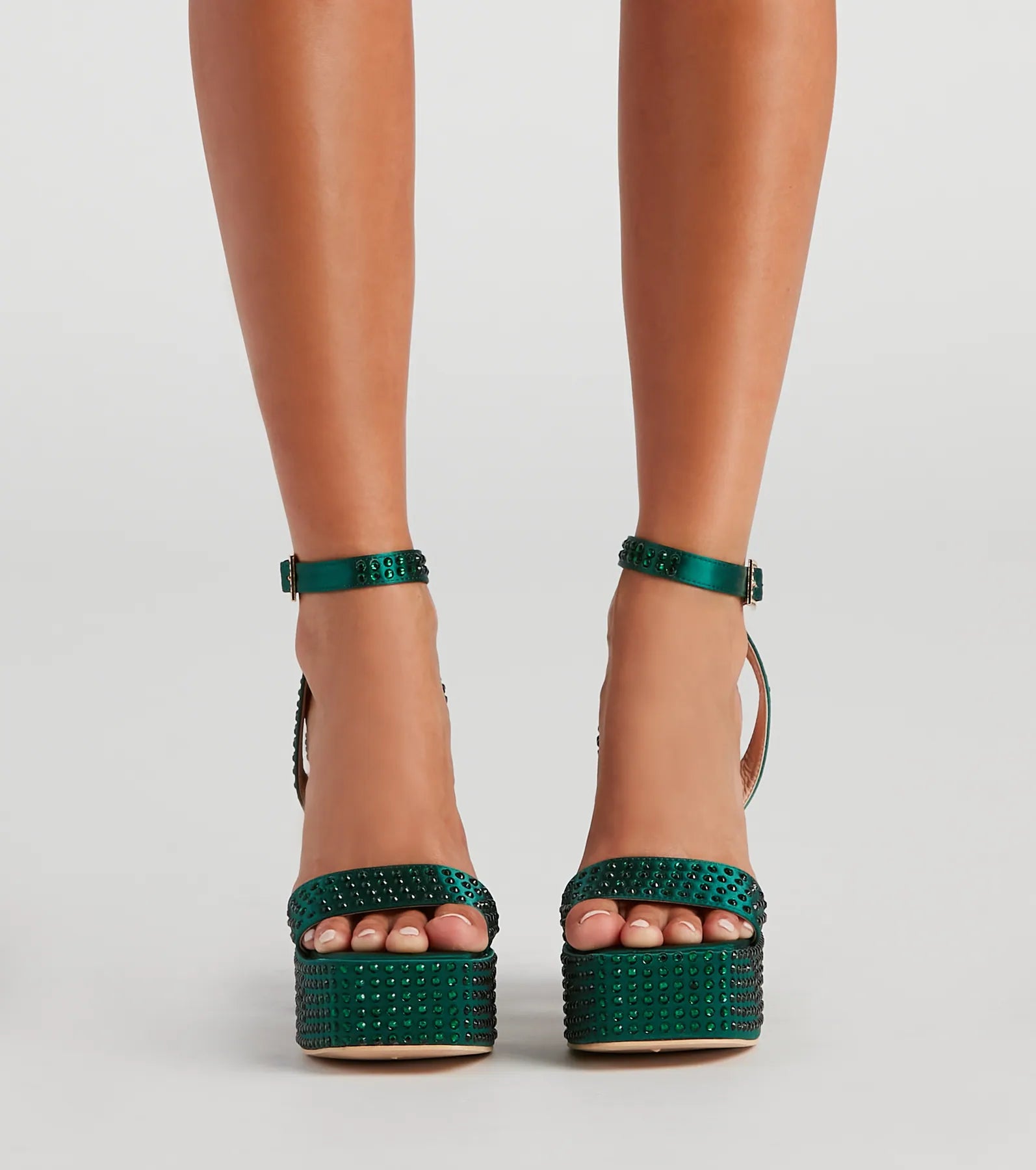 Disco Queen Rhinestone Block Heels - Image 6