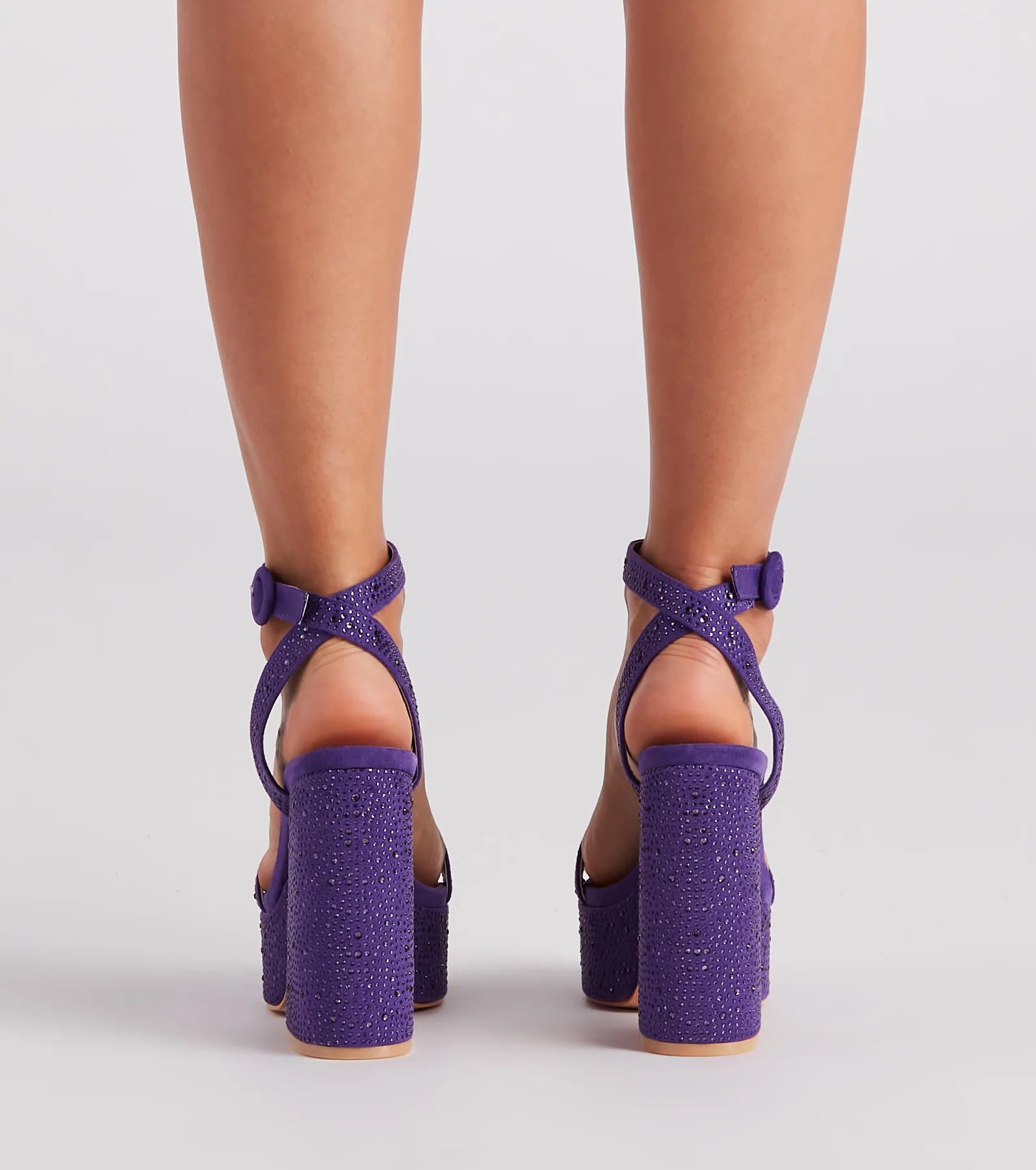 Sassy Style Rhinestone Platform Heels - Image 4