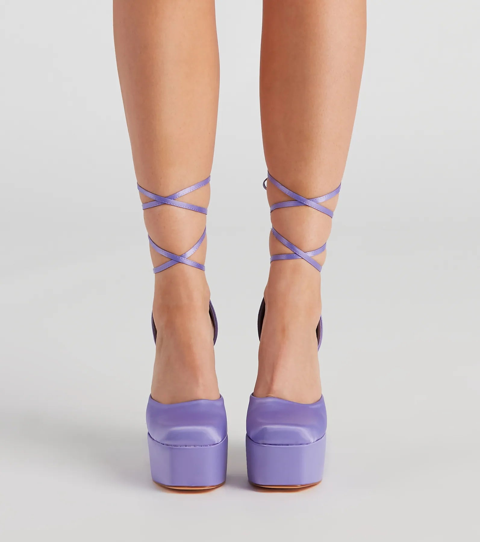 Crash The Party Satin Lace-Up Heels - Image 2