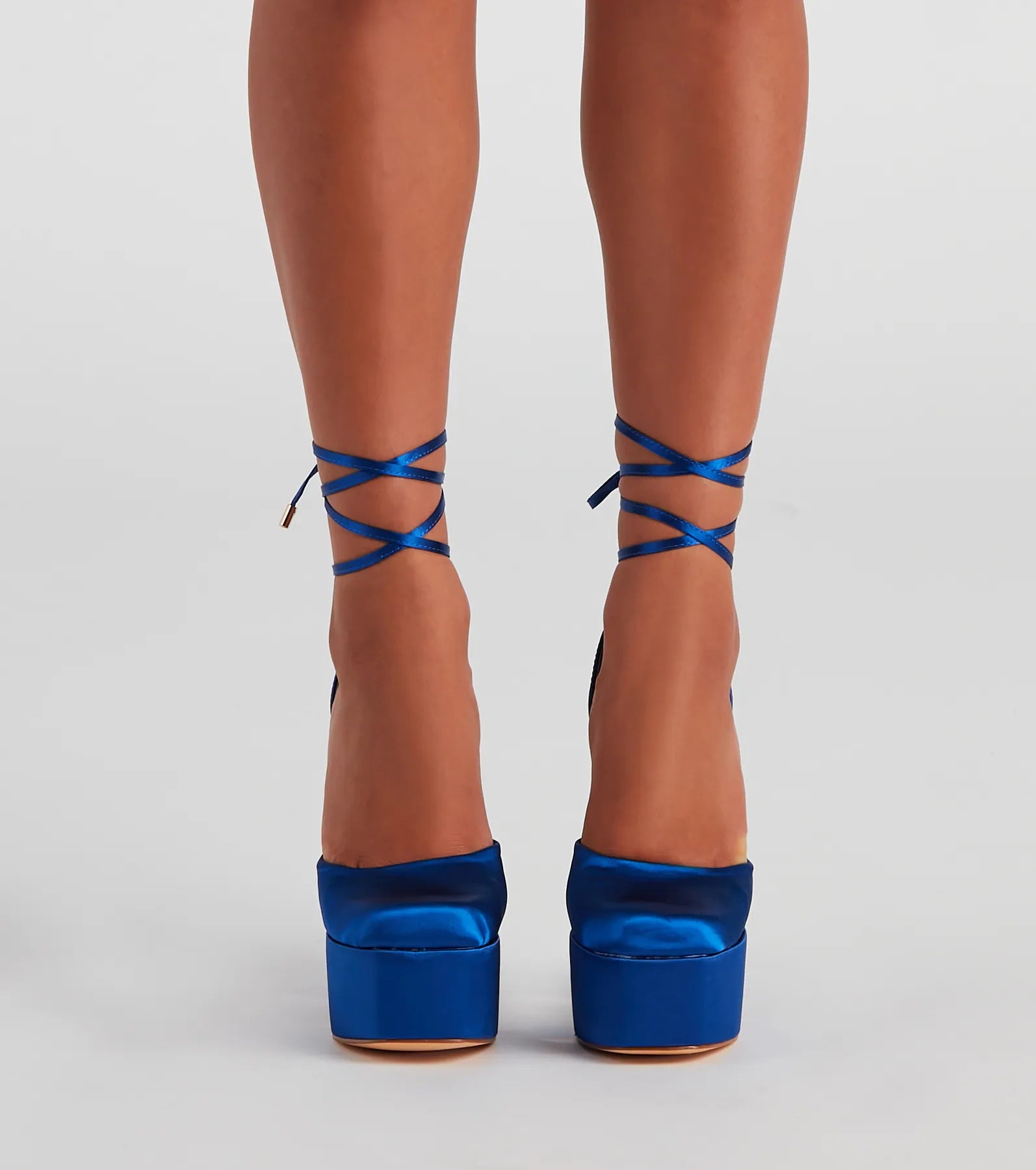 Crash The Party Satin Lace-Up Heels - Image 6