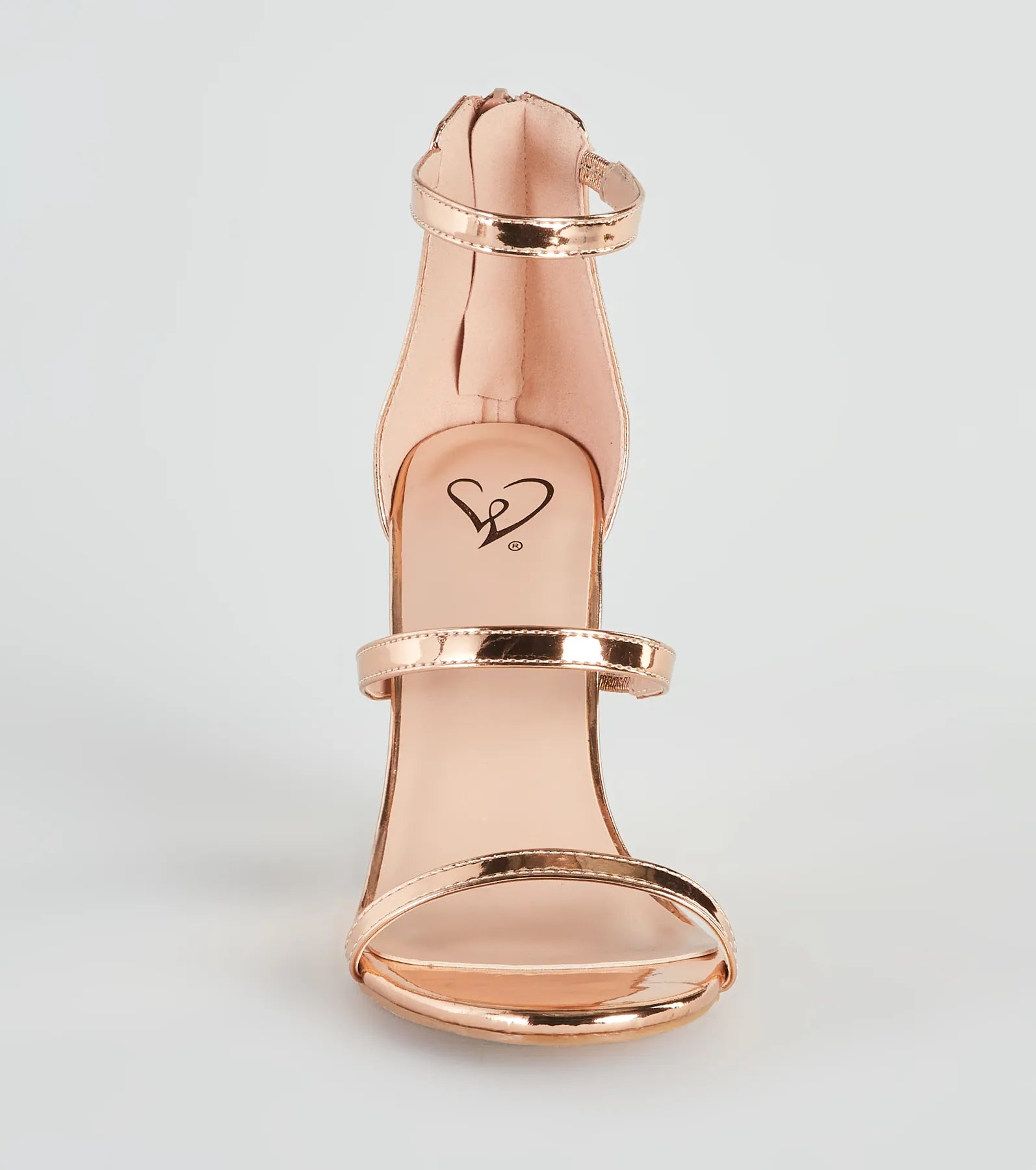 Futuristic Babe Metallic Strappy Block Heels - Image 3