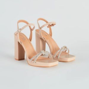 Ready Or Knot Rhinestone Platform Heels