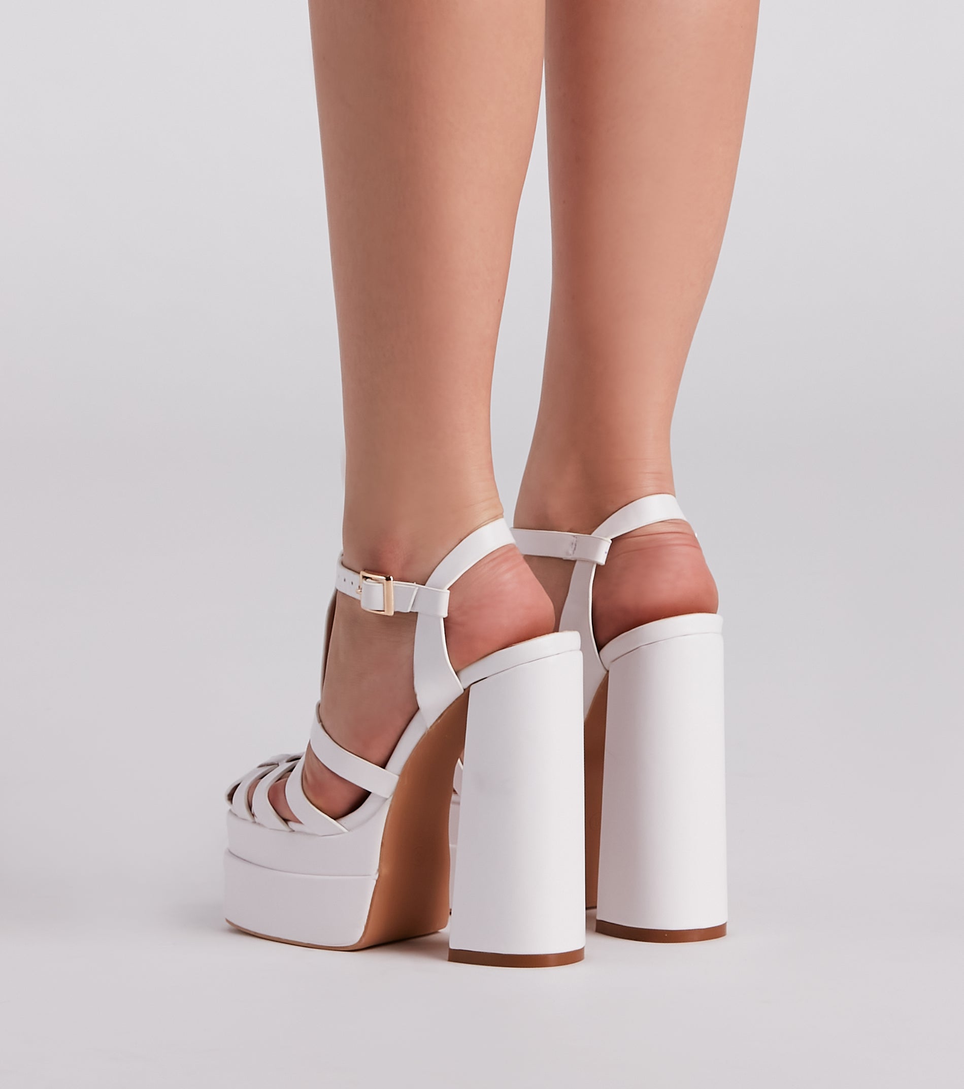 Run This Town Platform Caged Heels - Image 4