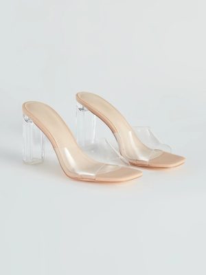 A Touch Of Chic Clear-Heel Mules