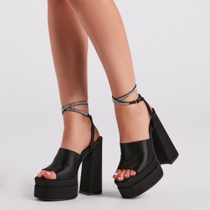 Made For The Drama Platform Block Heels