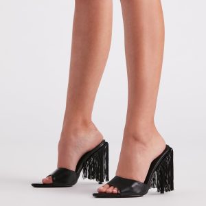 Fierce In Fringe Stiletto Heels