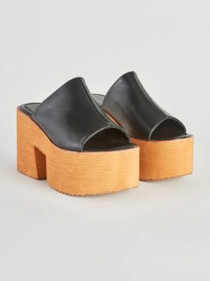 Pleasure's All Mine Wooden Platform Mules
