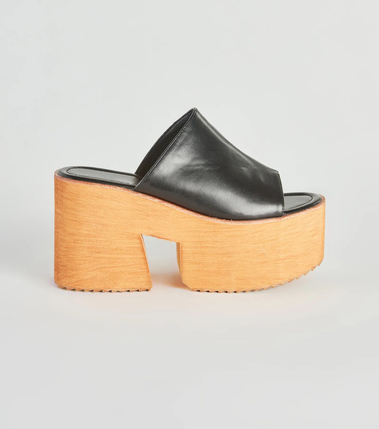 Pleasure's All Mine Wooden Platform Mules - Image 2