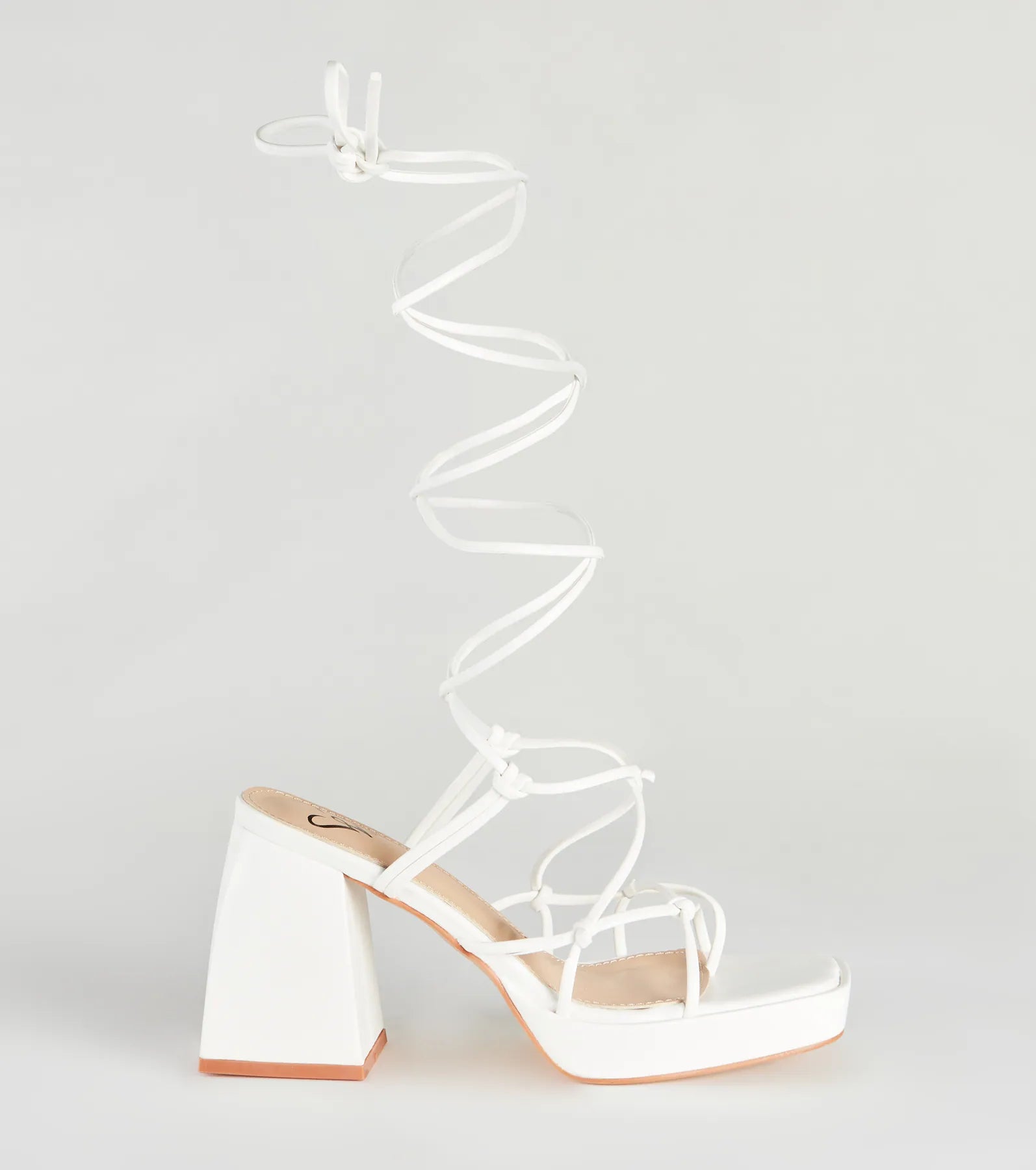 Chic Strut Lace-Up Platform Block Heels - Image 2
