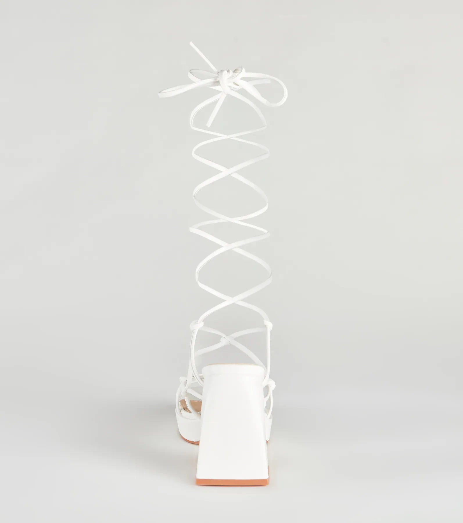 Chic Strut Lace-Up Platform Block Heels - Image 4